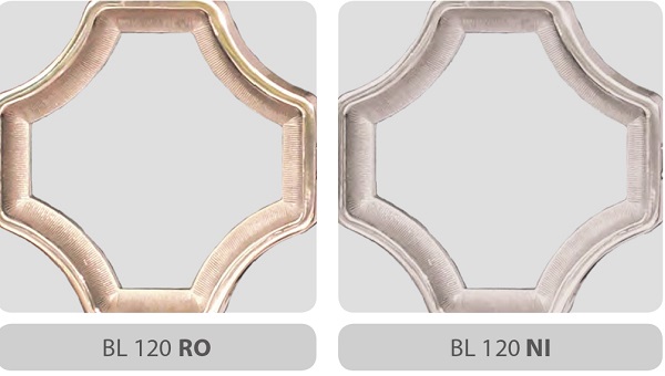 золото(G); латунь(L); рожеве золото(RO); нікель (Ni)